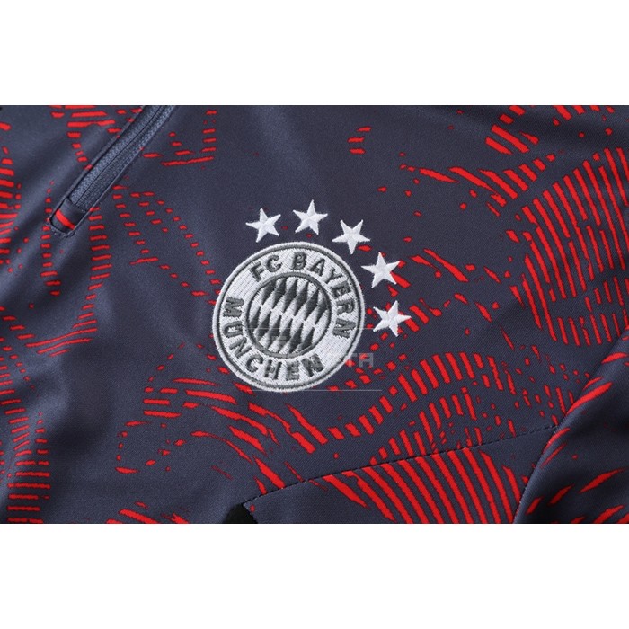 Chandal de Sudadera del Bayern Munich 22-23 Rojo y Gris - Haga un click en la imagen para cerrar